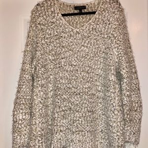 Stunning White & Gold Holiday Sweater